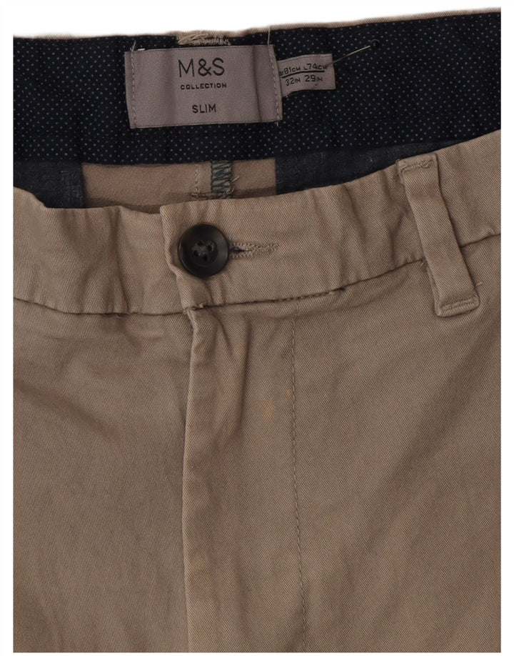 Pantaloni chino subțiri pentru bărbați Marks & Spencer L32 L29 bumbac gri