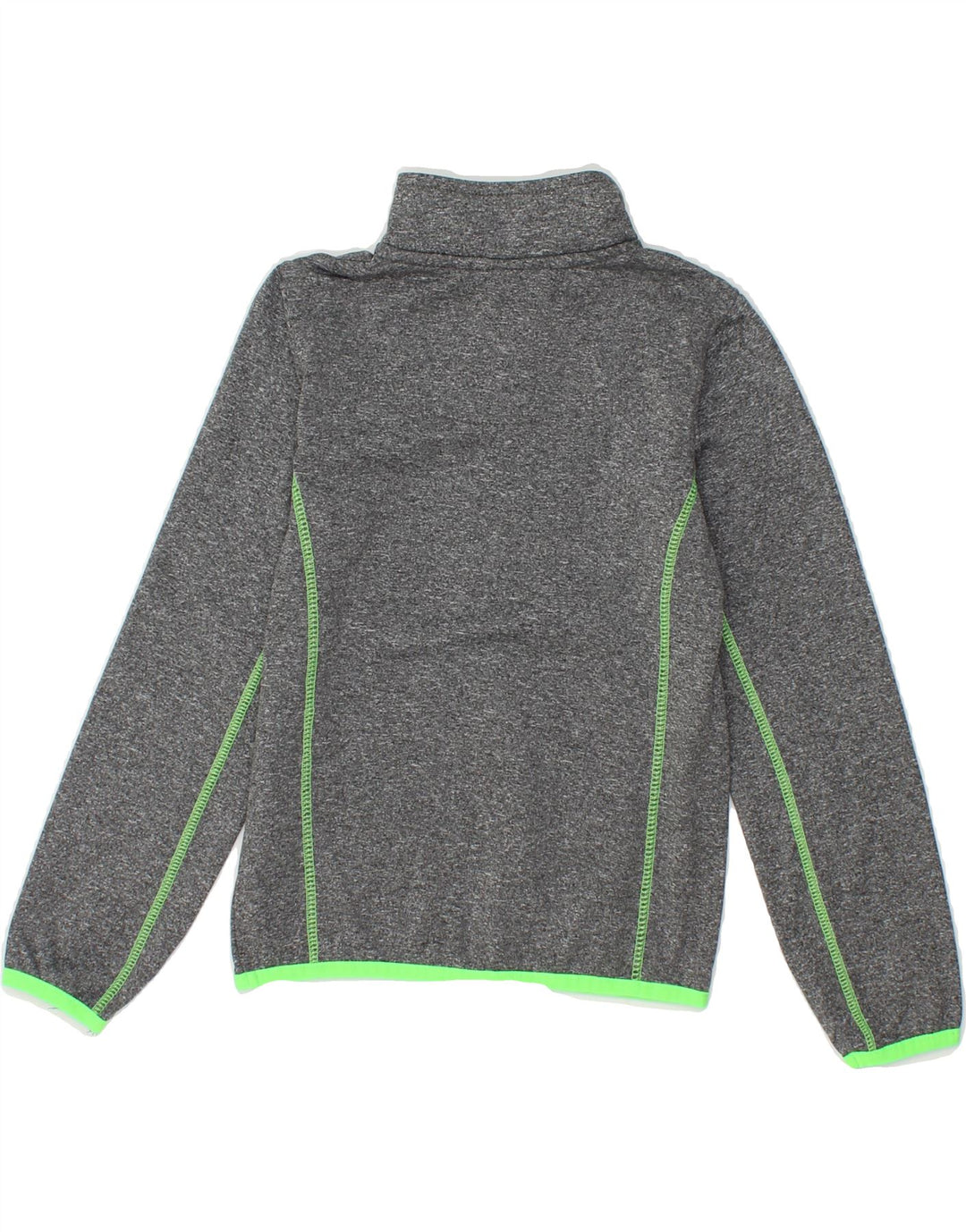 NORTHVILLE Boys Zip Neck Pullover Tracksuit Top 8-9 Years Grey Flecked Vintage Northville and Second-Hand Northville from Messina Hembry 