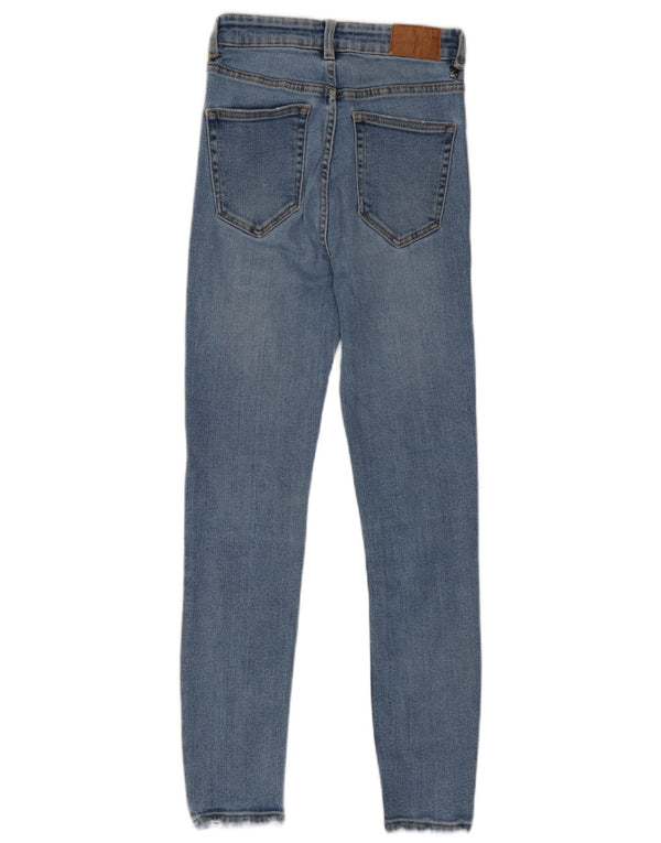 Blugi skinny distressed pentru femei Zara EU 36 XS W26 L26 Albastru