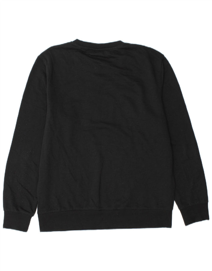 Pulover cu grafic pentru bărbați Jack & Jones, bumbac mare, negru