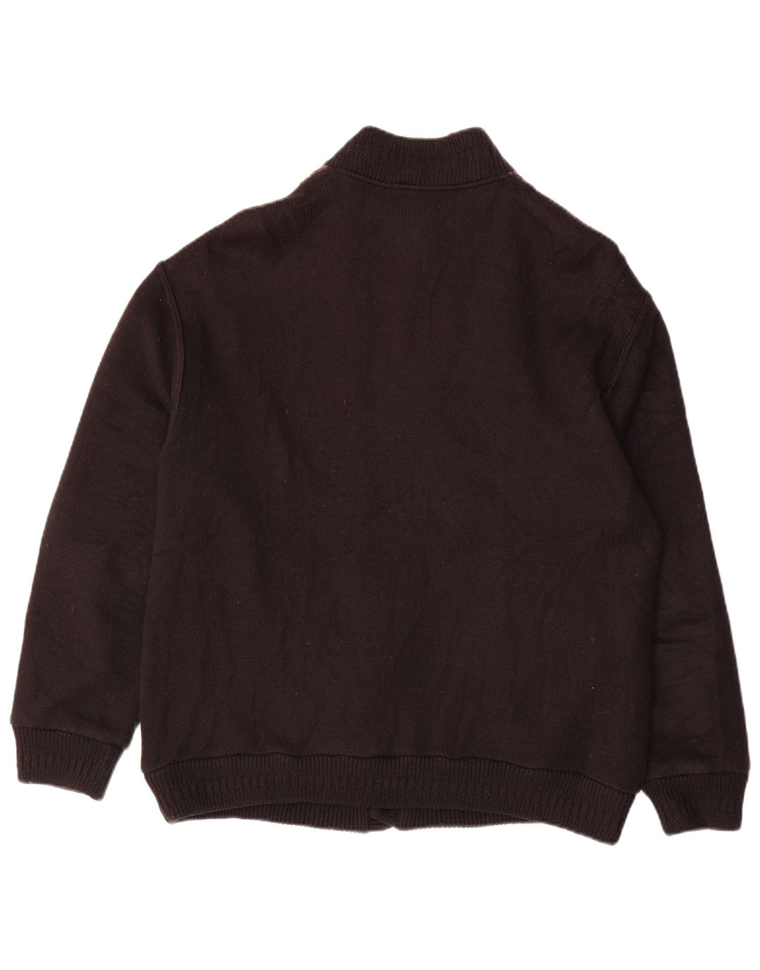 LUCIANO CHIARI Pulover Cardigan Bărbați IT 52 Lână Geometrică Neagră Mare