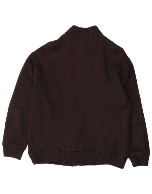 LUCIANO CHIARI Pulover Cardigan Bărbați IT 52 Lână Geometrică Neagră Mare