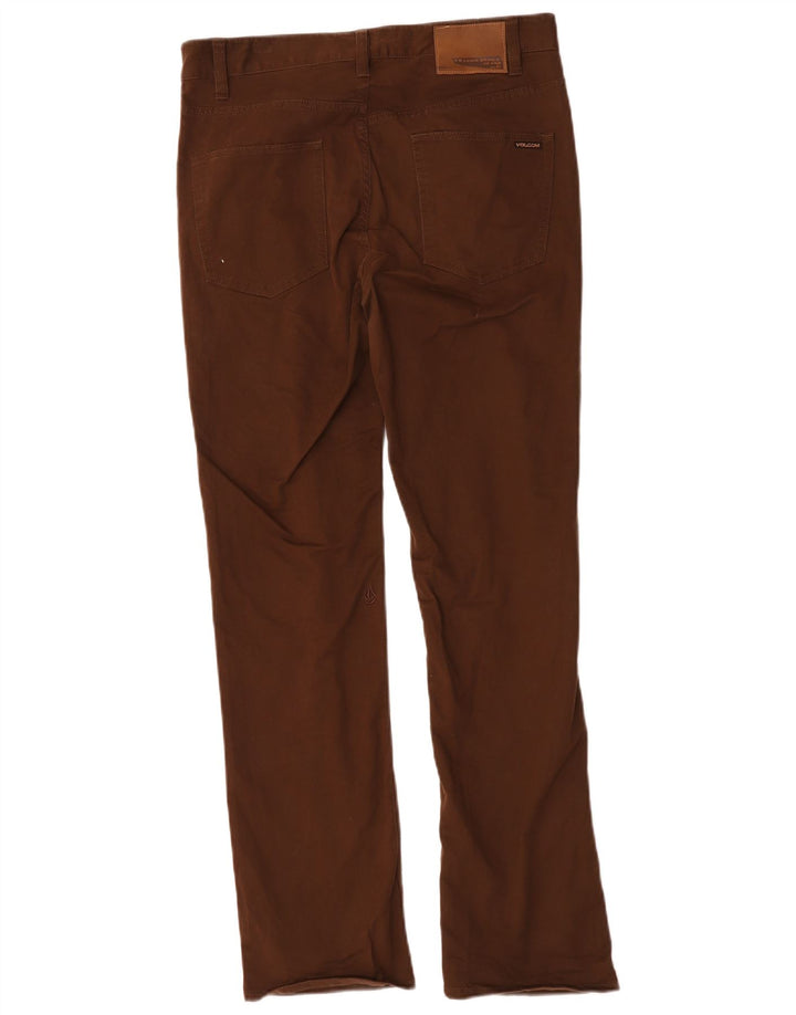 Pantaloni casual drepti pentru bărbați Volcom Solver W30 L31 bumbac maro