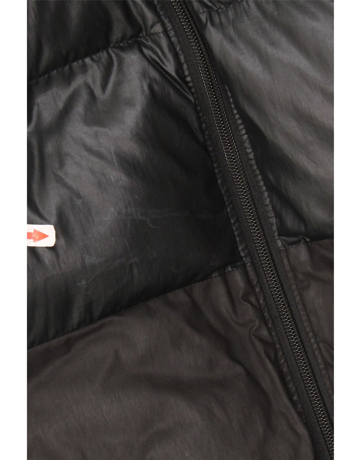 Jachetă căptușită cu glugă ADIDAS pentru femei UK 16, mare, negru, poliester color bloc