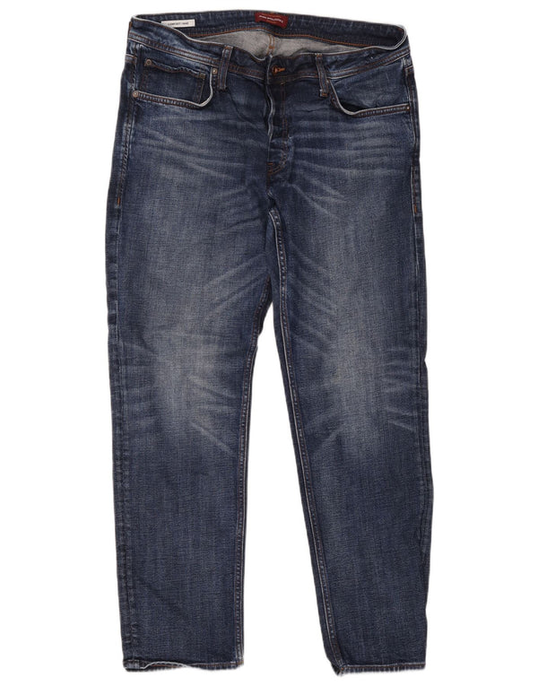 Jack & Jones Mike Comfort Fit blugi drepti pentru bărbați W36 L32 bumbac albastru