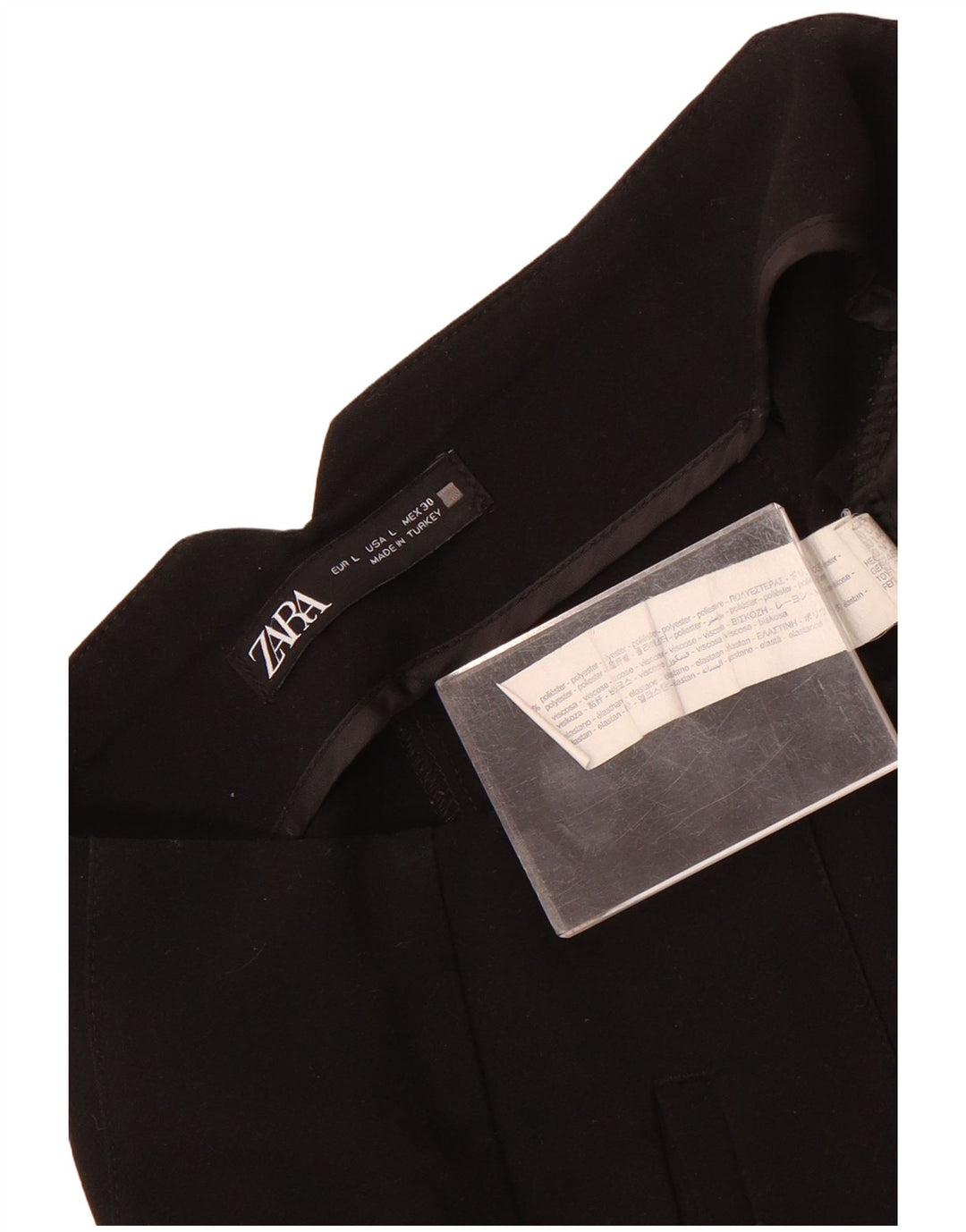 Pantaloni de costum conici pentru femei Zara L30 L27 Poliester negru