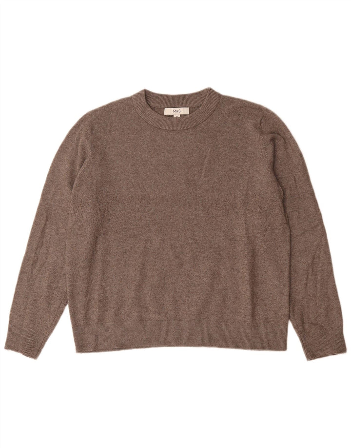 Pulover pentru femei Marks & Spencer cu decolteu triplu UK 14 Poliester mediu gri
