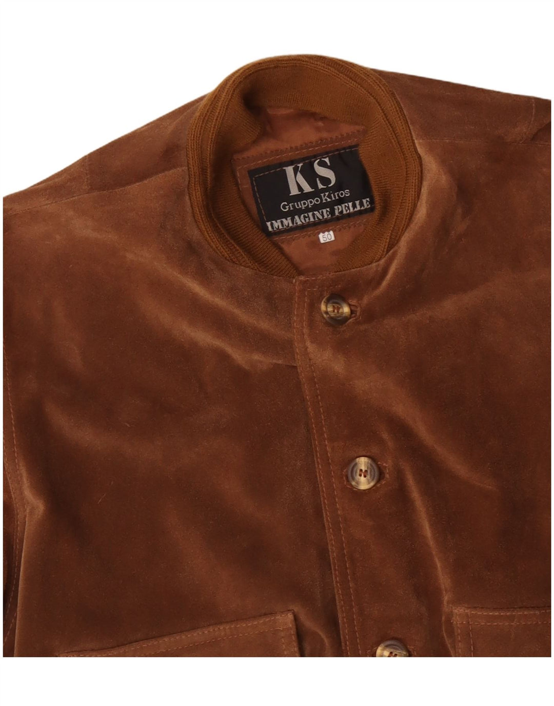 VINTAGE Jachetă Bomber de piele intoarsa pentru barbati IT 50 mare, maro, din piele