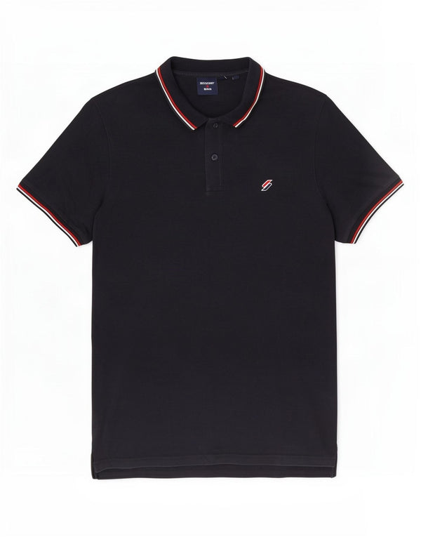 Superdry Mens Polo Shirt XL Navy Blue Cotton