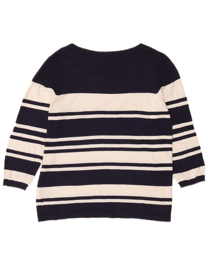 Pulover pentru femei Marks & Spencer cu decolteu triplu UK 14 Medium Bleumarin
