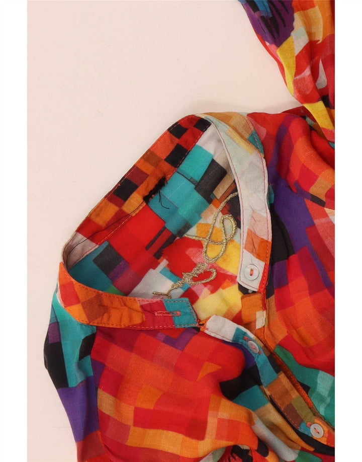 Bluză cămașă cu grafică Desigual pentru femei UK 12 Medium Multicolor Geometric