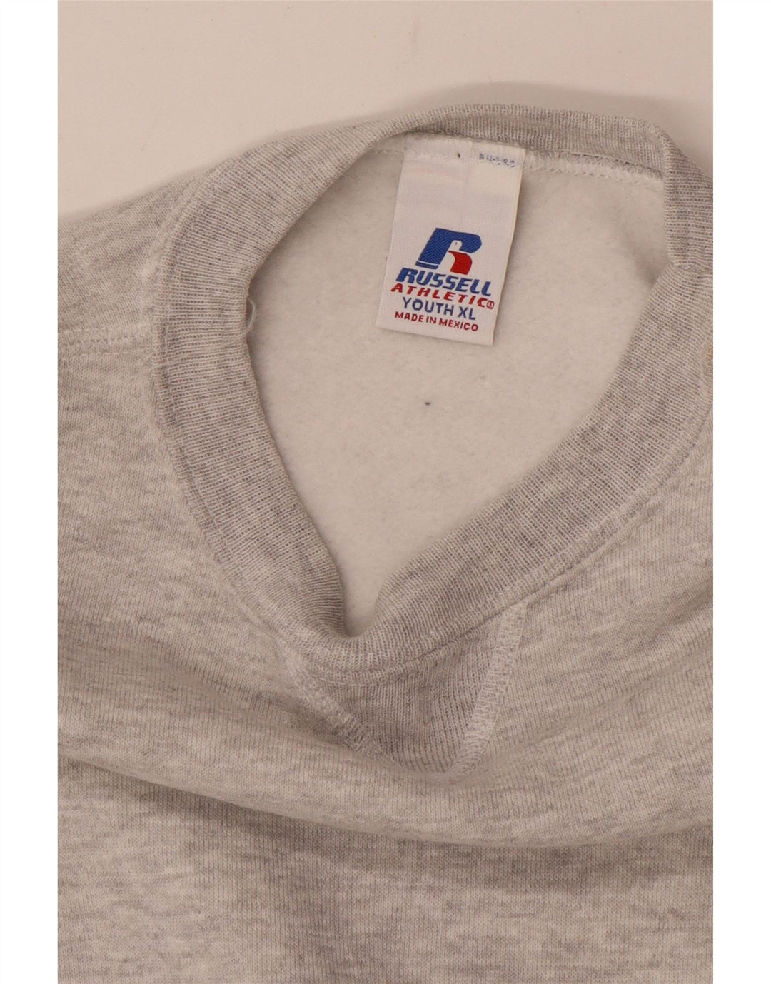 Pulover pentru băieți Russell Athletic 15-16 ani XL bumbac cu pete gri