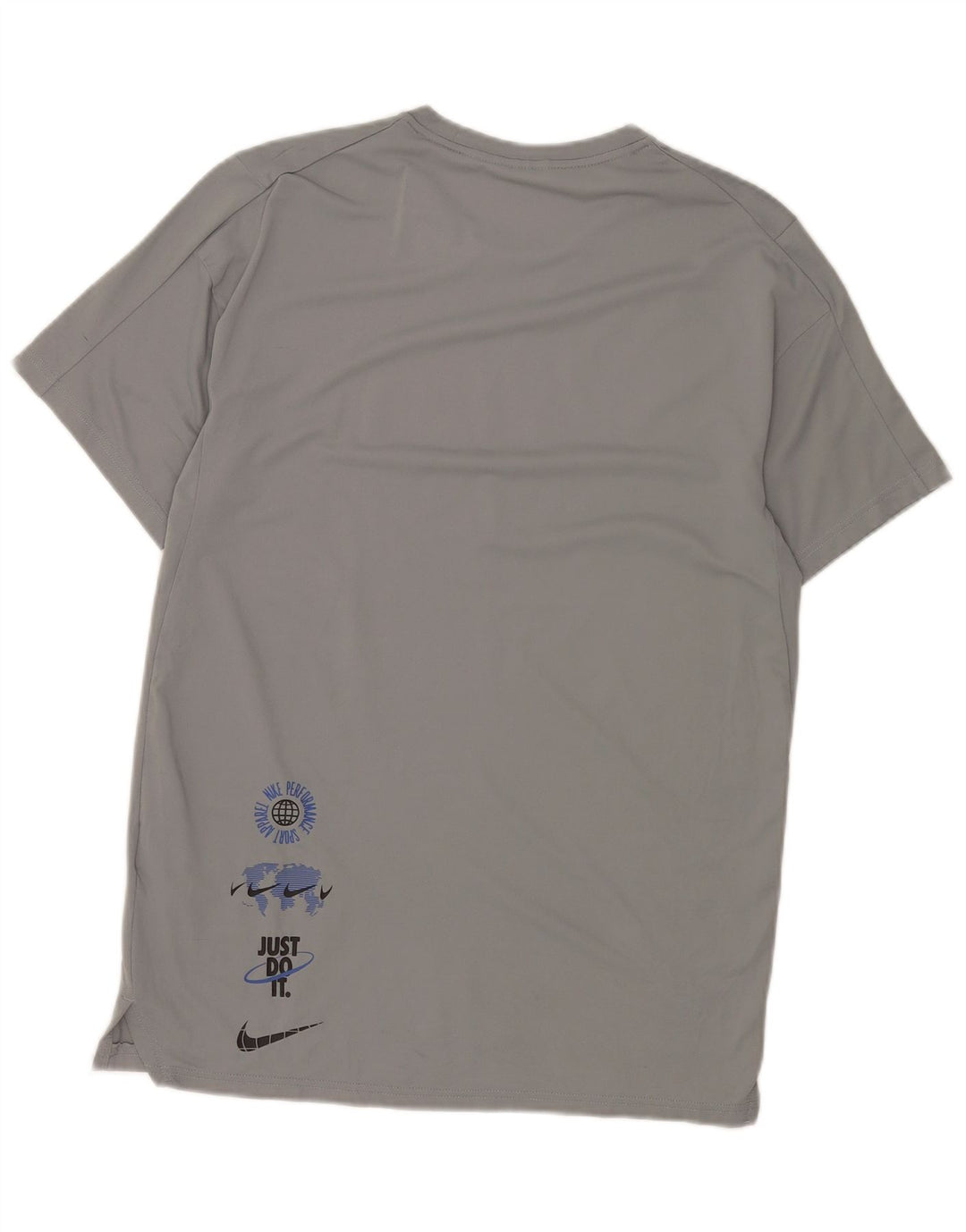 Tricou grafic Nike Dri Fit pentru bărbați Top mic, gri, poliester