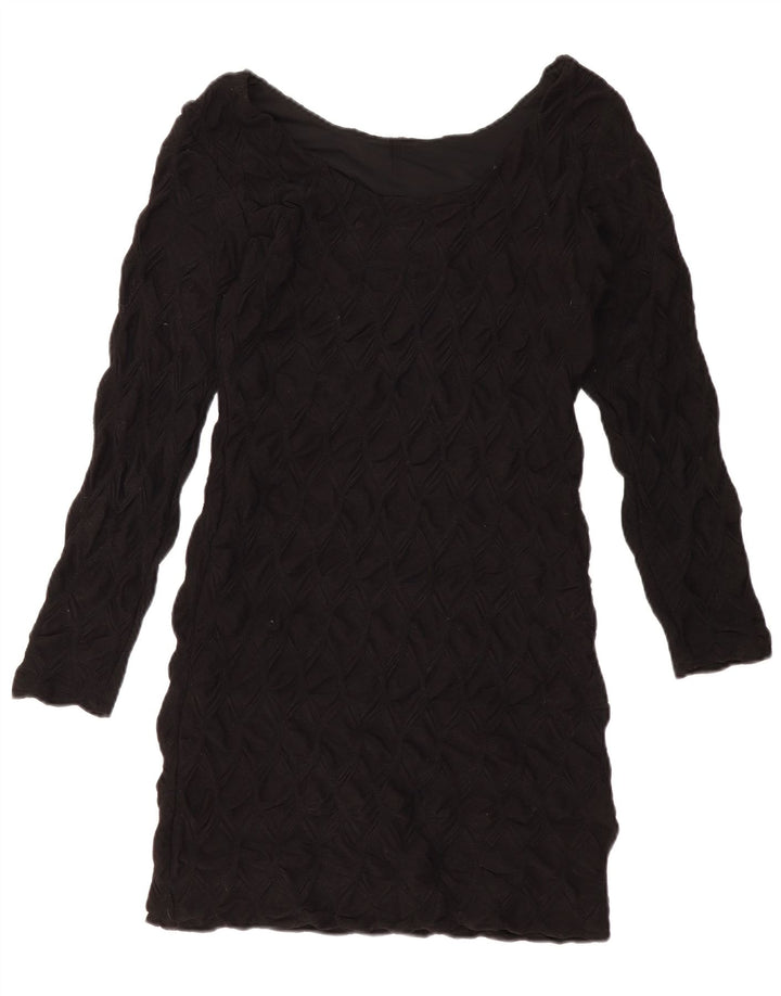 Rochie teacă cu mânecă lungă pentru femei ZARA UK 14 mare neagră