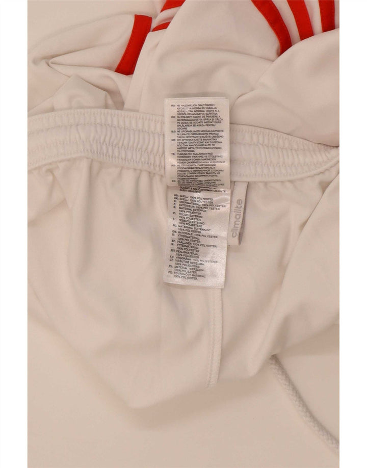 Pantaloni scurți sport pentru bărbați Adidas Climalite, poliester alb mediu