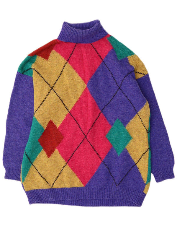Pulover pentru femei Benetton cu gât rulat, UK 16, mare, multicolor