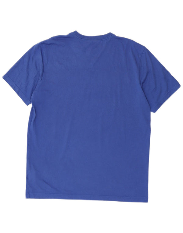 Tricou grafic Nike Dri Fit pentru bărbați Top mare, albastru, bumbac