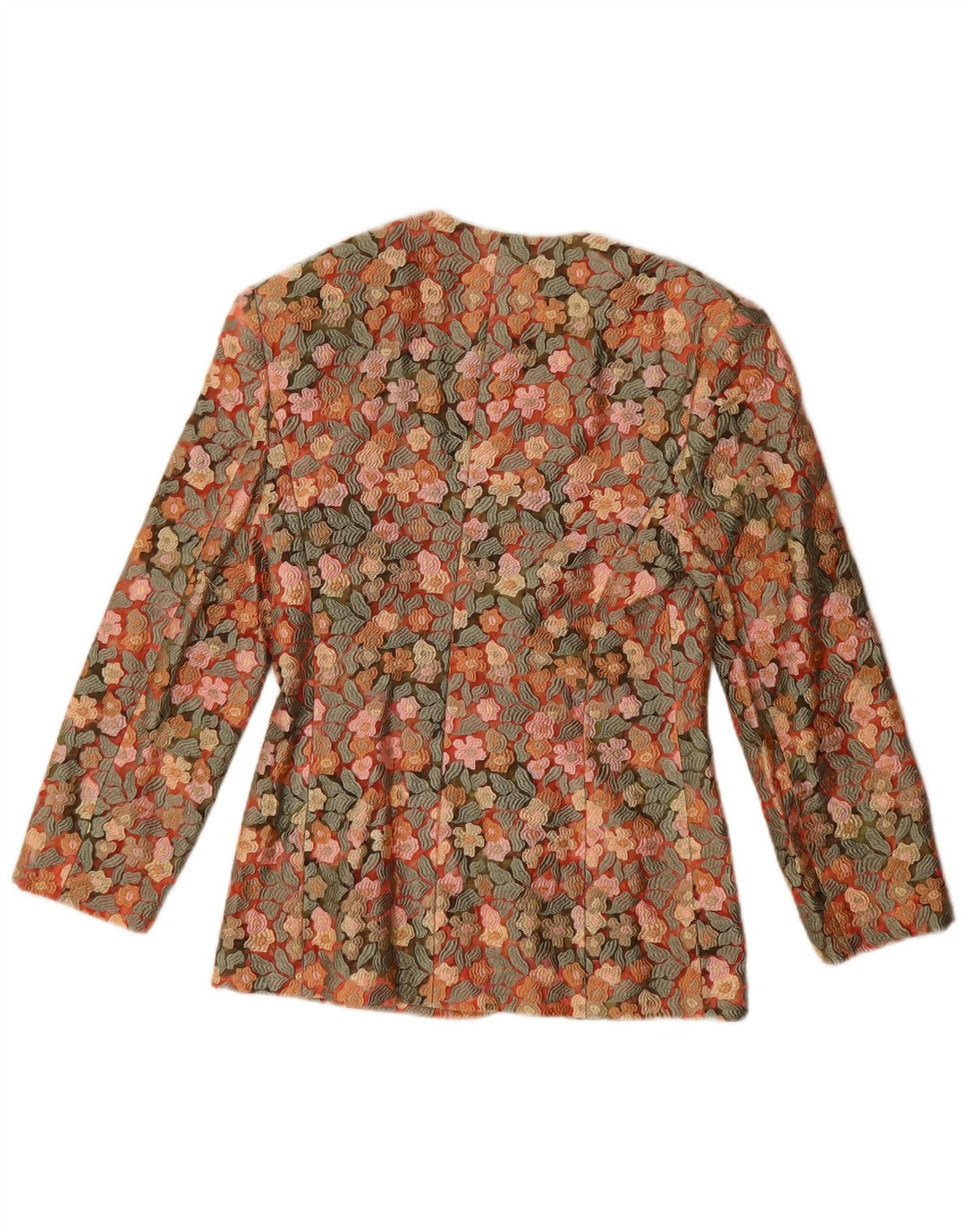 Jachetă vintage pentru femei cu 5 nasturi IT 42 Medium Multicolor Floral
