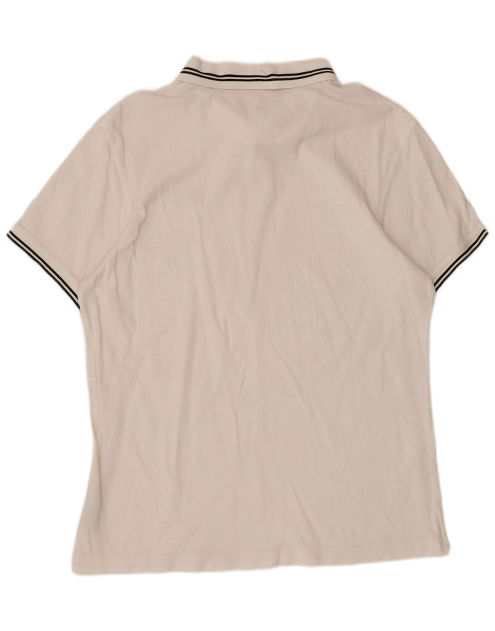 Tricou polo Barbour pentru bărbați, mare, alb, din bumbac