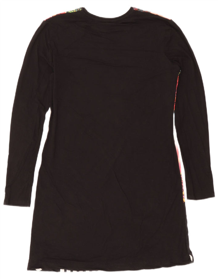 Rochie tricou cu mânecă lungă pentru femei Desigual UK 14 Medium Black Patchwork