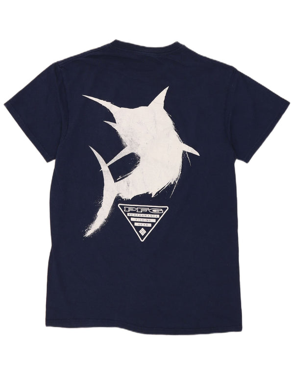 Tricou grafic pentru bărbați Columbia Top mic din bumbac bleumarin