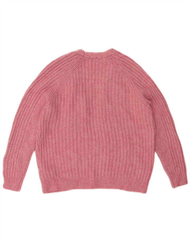 Pulover cardigan deschis pentru femei Marks & Spencer UK 14 Roz mediu acrilic