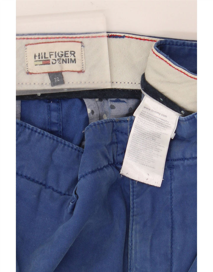 Pantaloni scurți chino Tommy Hilfiger pentru bărbați W32, bumbac albastru mediu