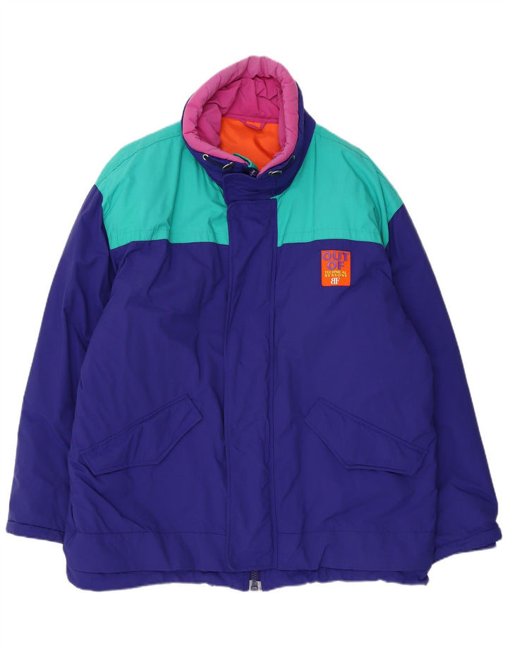 Jachetă de vânt pentru bărbați Belfe Marea Britanie 44 2XL Albastru Colorblock Nylon