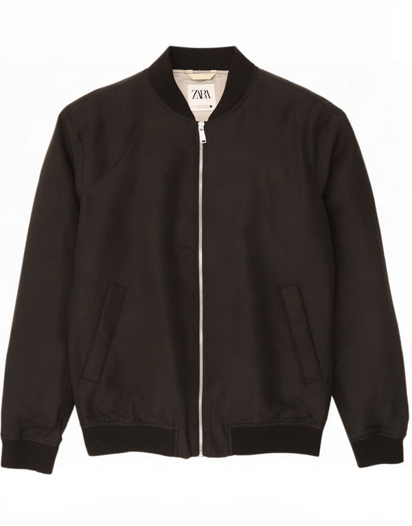 Bomber pentru bărbați Zara UK 38 Poliester mediu negru