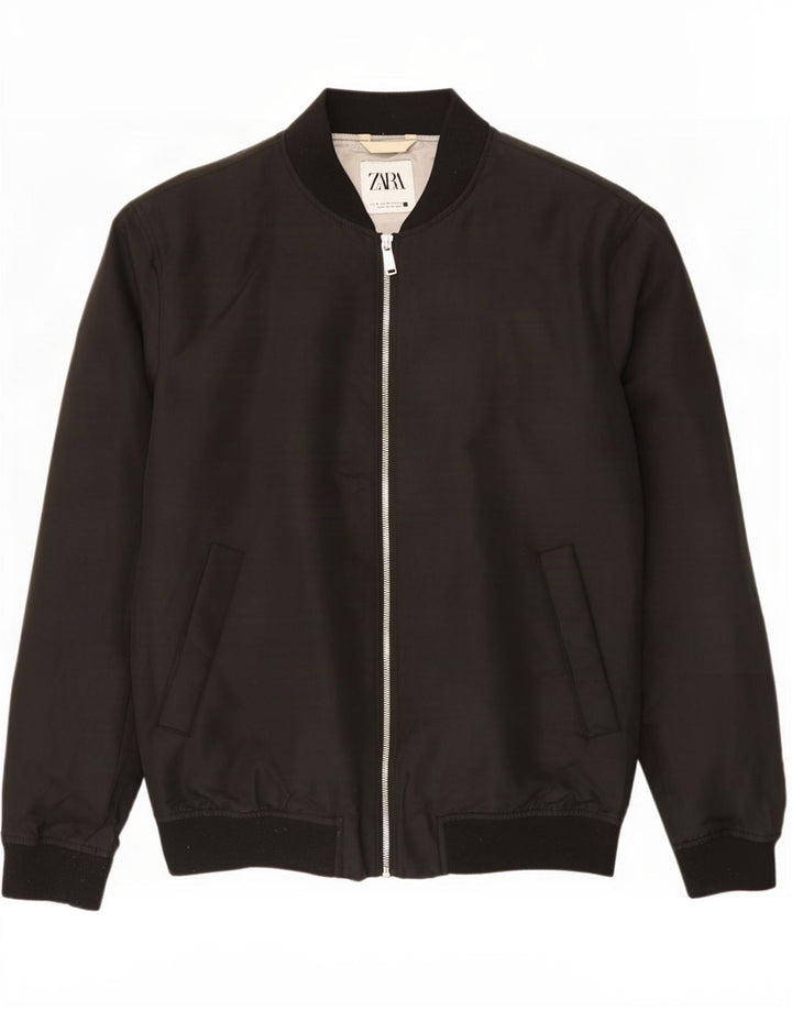 Bomber pentru bărbați Zara UK 38 Poliester mediu negru