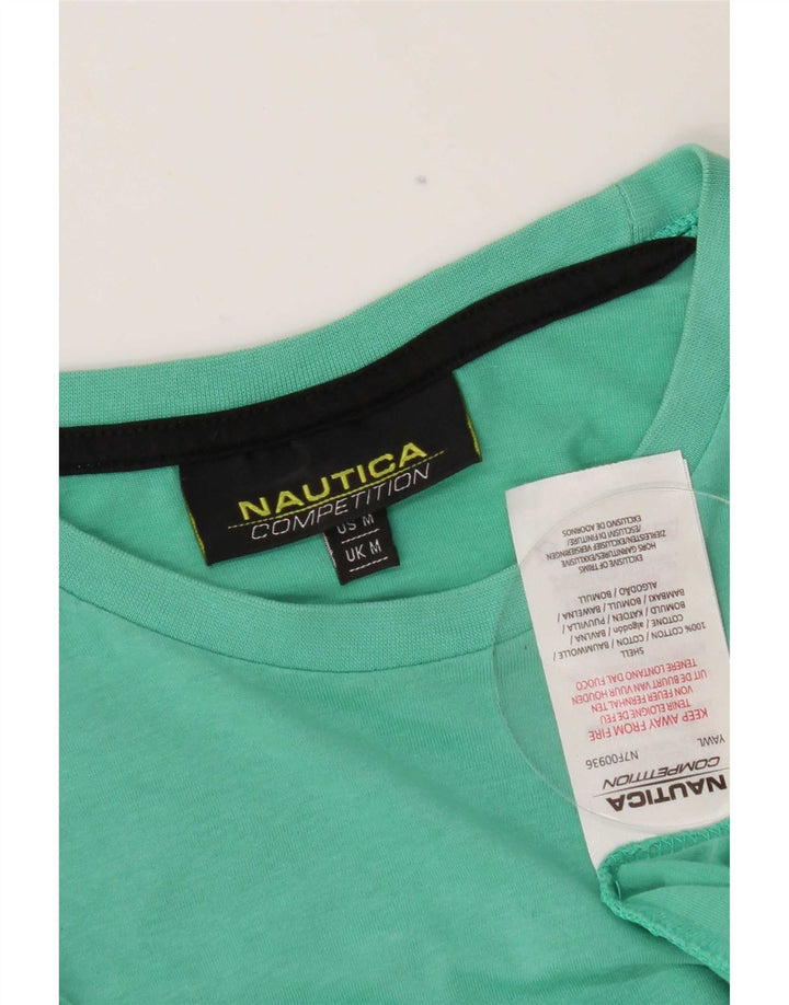 Tricou grafic pentru bărbați Nautica Top din bumbac verde mediu
