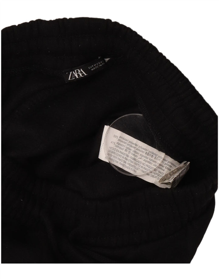 Pantaloni de trening Zara pentru femei Joggeri UK 12 Poliester mediu negru