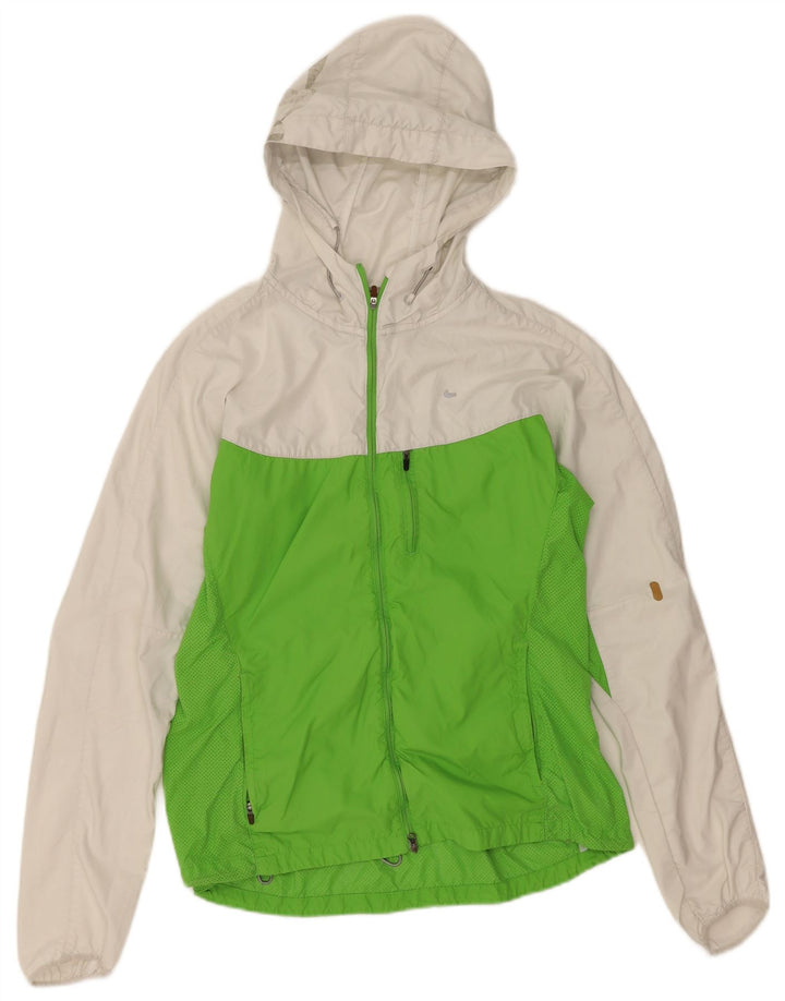 Jachetă de top pentru trening cu glugă Nike pentru femei UK 14 Medium White Colorblock