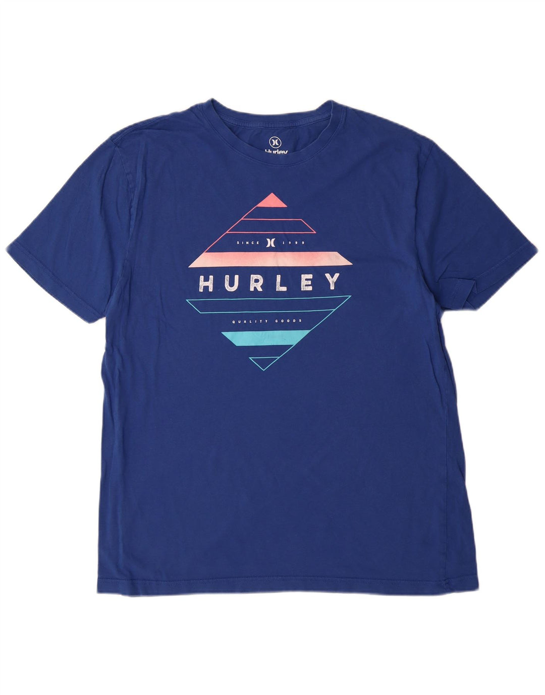 Tricou grafic pentru bărbați Hurley Top din bumbac albastru mediu