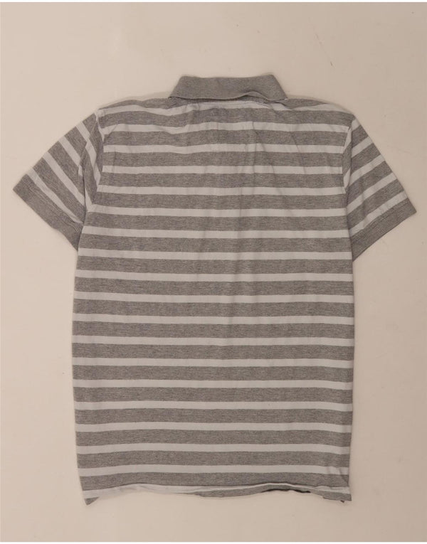 Crew Clothing Tricou polo cu mânecă scurtă pentru bărbați XL, bumbac cu dungi gri