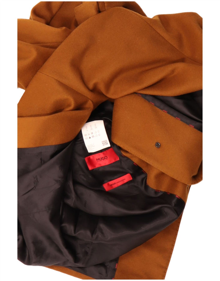 Palton dublu pentru bărbați Hugo Boss IT 56 3XL Lână maro