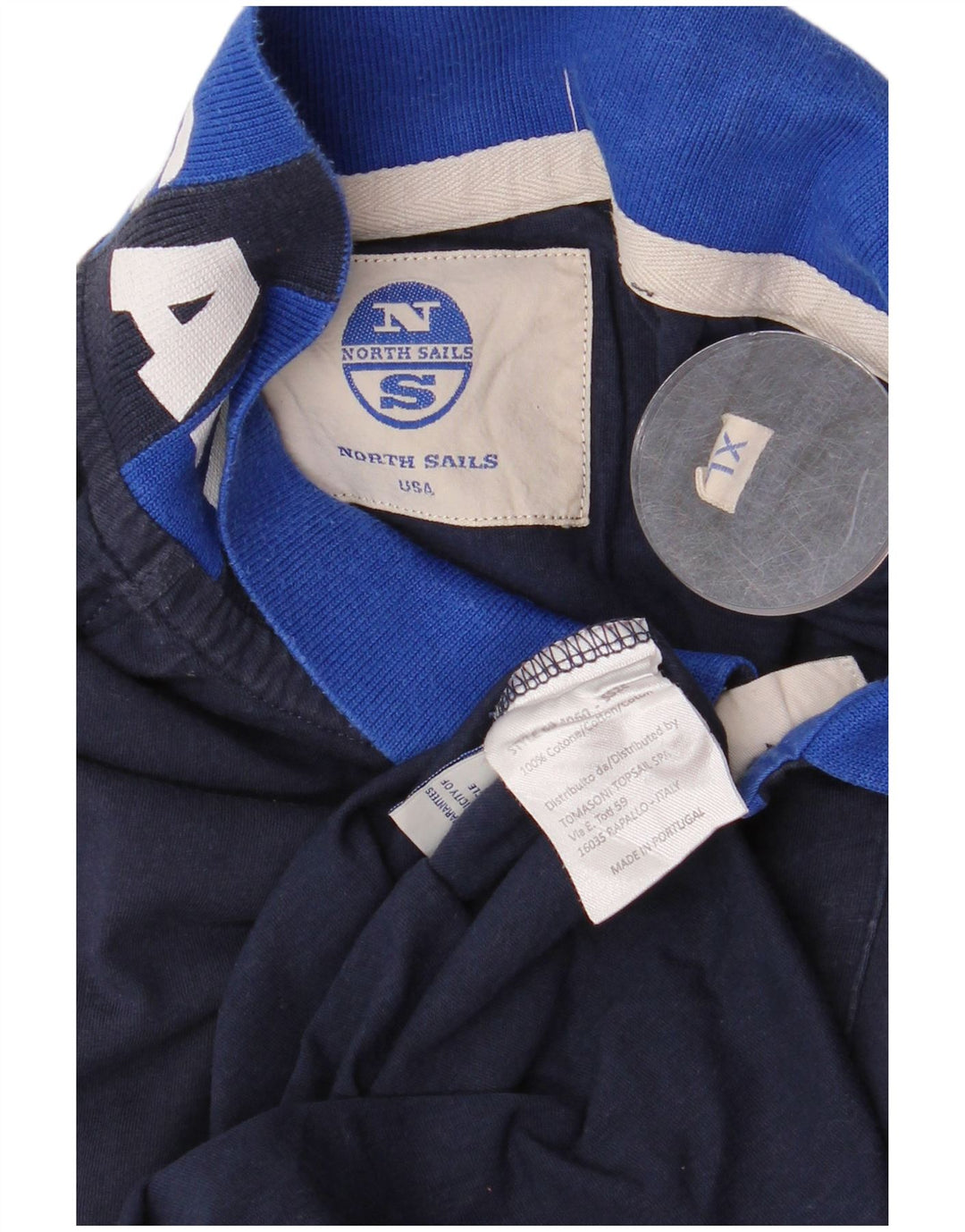 Cămașă polo cu grafică North Sails pentru bărbați, XL, bleumarin, color block