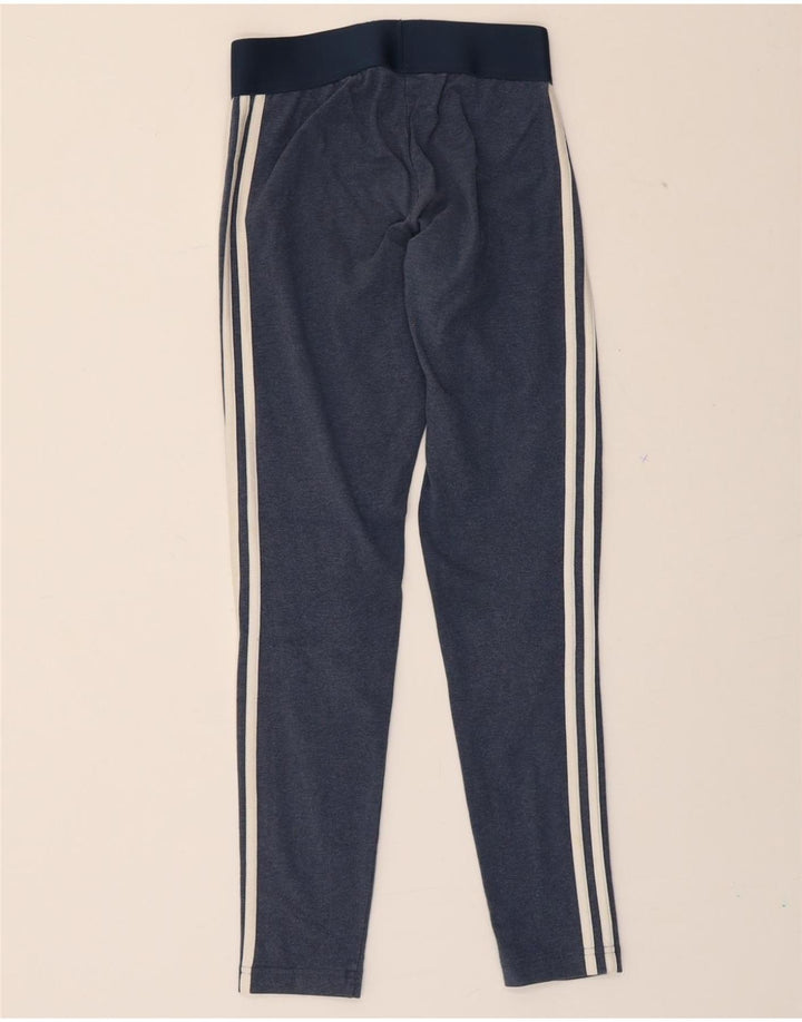 ADIDAS Womens Leggings UK 8/10 Small  Blue Cotton Vintage Adidas and Second-Hand Adidas from Messina Hembry 