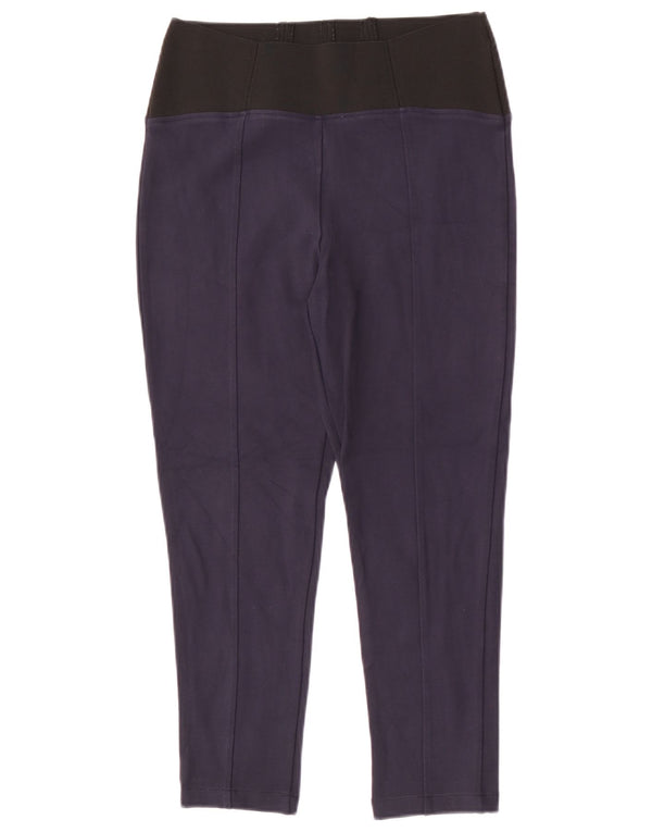 MARKS & SPENCER Pantaloni casual crop pentru femei UK 10 Small W28 L24 Bleumarin
