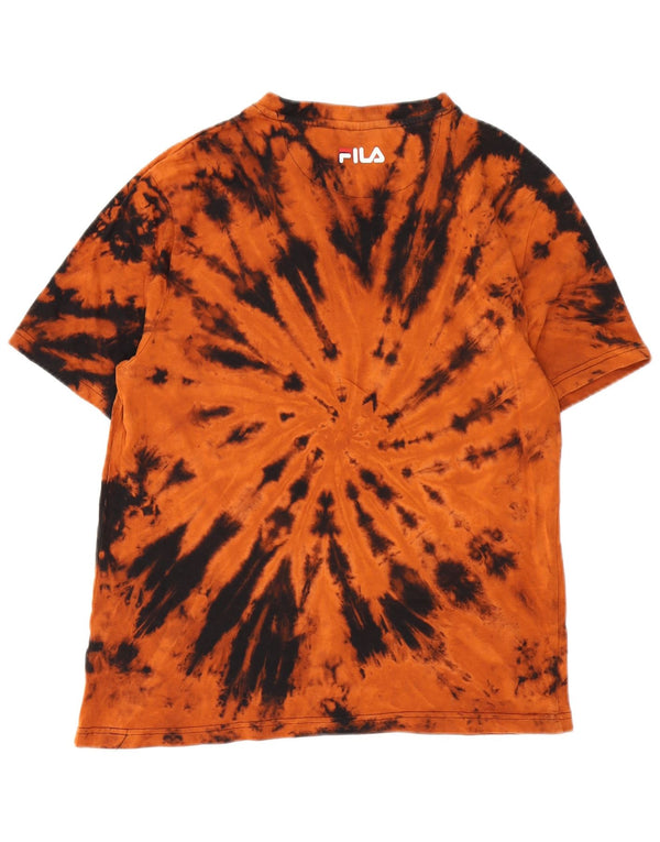 Tricou grafic pentru bărbați Fila Top Medium Orange Tie Dye Bumbac