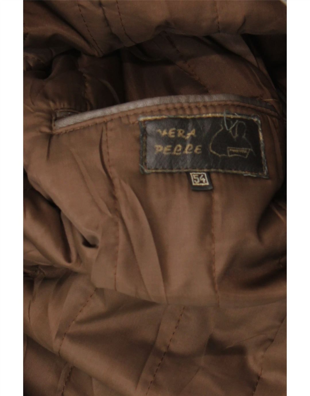 Jachetă de piele pentru bărbați VINTAGE IT 54 2XL din piele maro