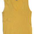 L.L.Bean Womens Vest Tank Top UK 12 Bumbac galben mediu