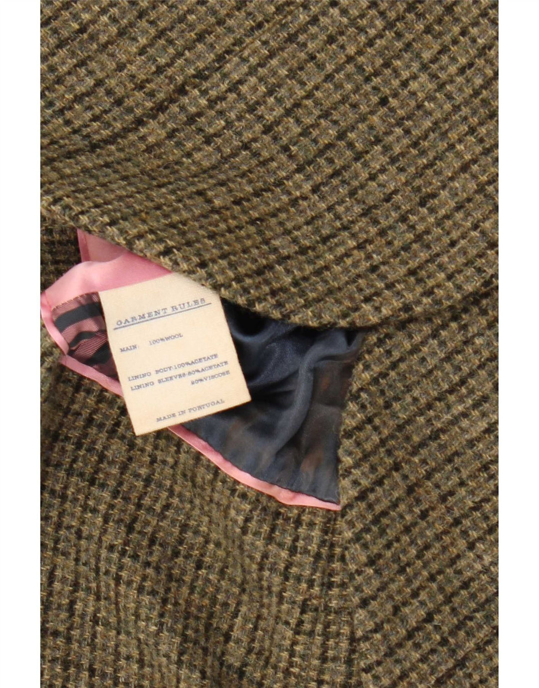 Jachetă Jack Wills pentru femei, cu 3 nasturi, UK 10, lână cu picior de gală, kaki