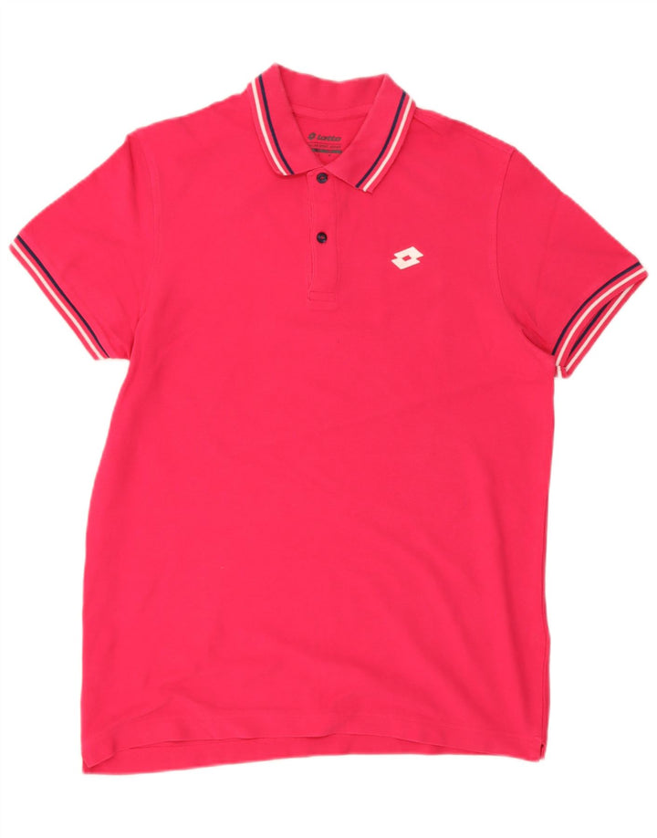 Tricou polo pentru bărbați Lotto mare roz