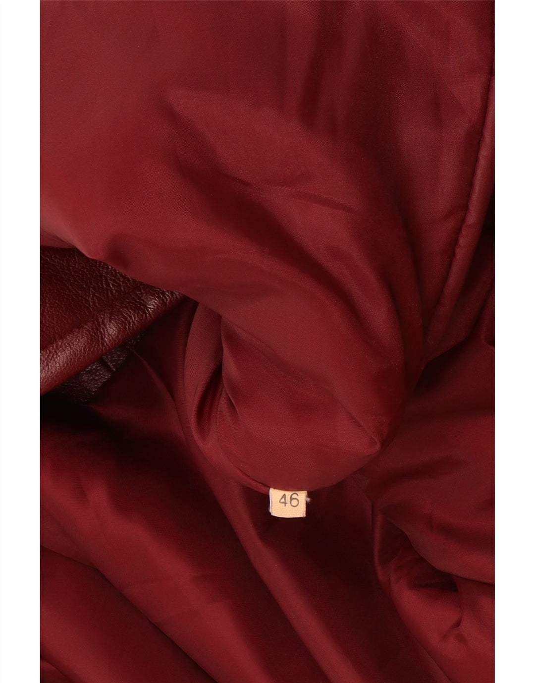 Palton din piele vintage pentru femei IT 46 Mare din piele burgundă