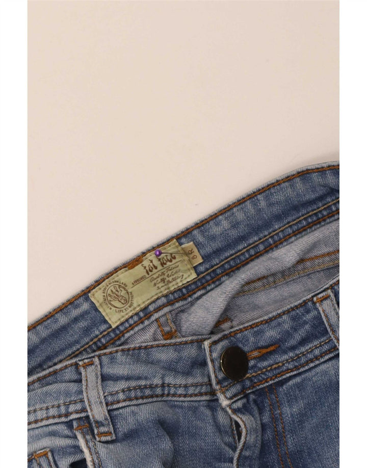 Fat Face Blugi Bootcut Distressed Femei UK 8 Small W28 L30 Blue