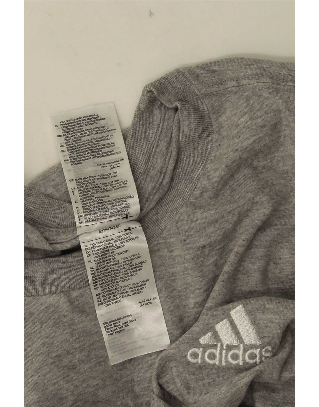 Tricou pentru bărbați Adidas Top 2XL bumbac gri