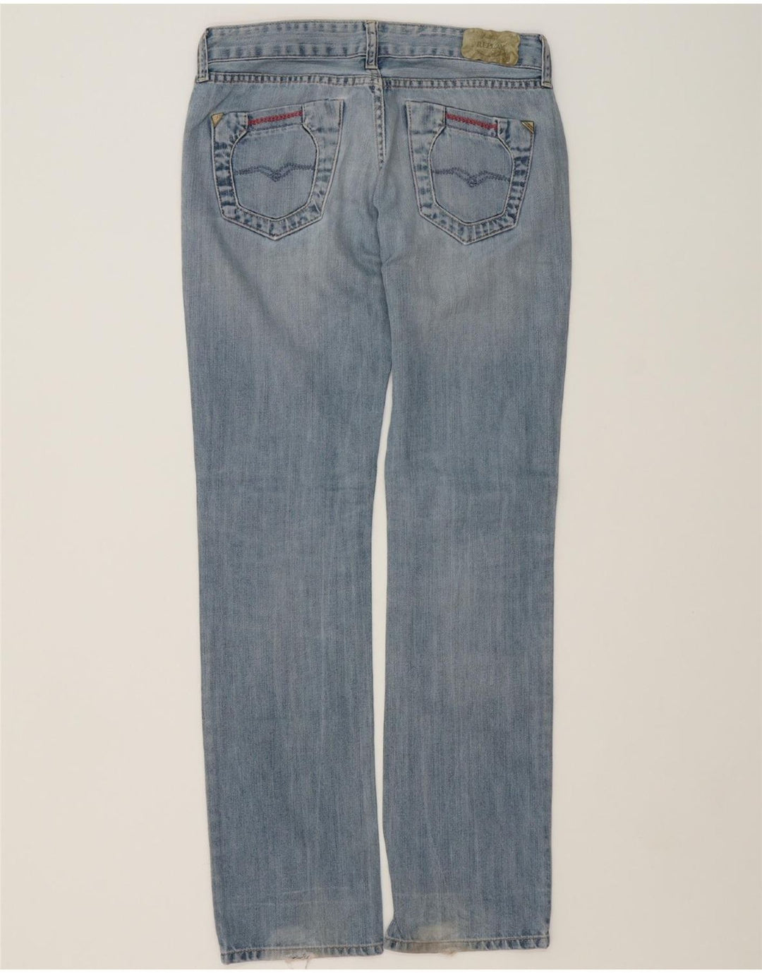 REPLAY Womens Straight Jeans W28 L34 Blue Cotton Vintage Replay and Second-Hand Replay from Messina Hembry 