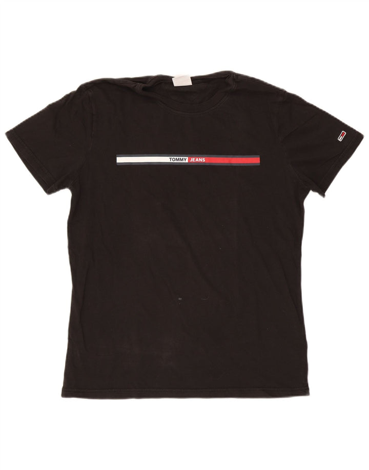Tricou pentru bărbați Tommy Hilfiger Top Mediu Negru