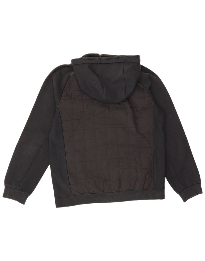 Pulover Nike pentru bărbați, cu fermoar, bumbac mediu negru